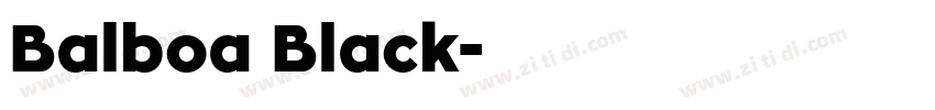 Balboa Black字体转换